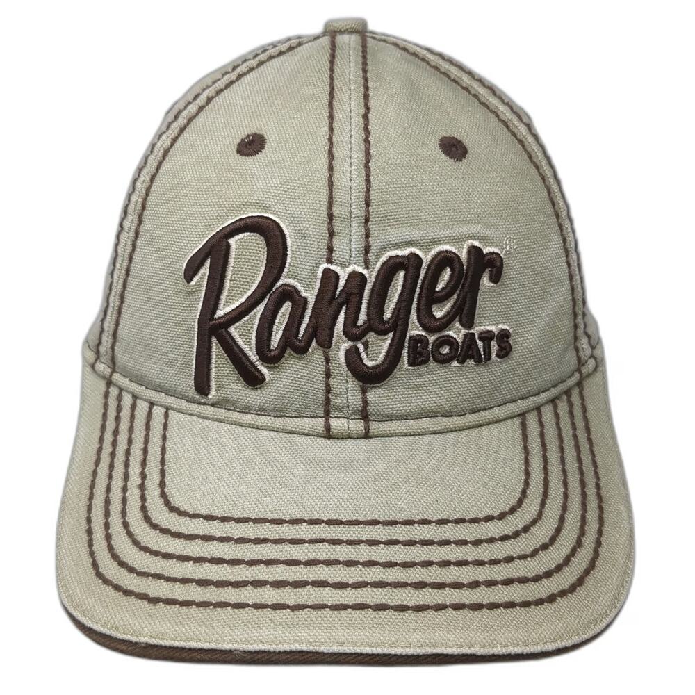 Ranger Boats Baseball Cap Beige One Size Contrast Stitching Undervisor Hook Hat